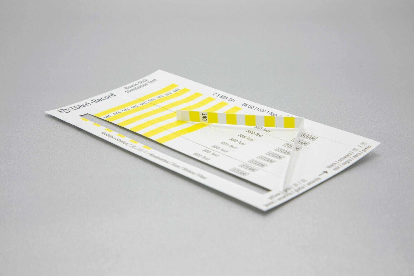 Steam Indicator Strips for Bowie Dick Simulation Tests