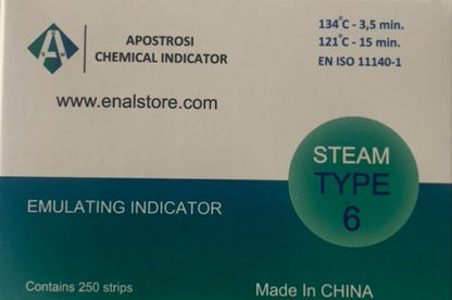 Apostrosi Chemical Indicator Class 6 Steam- شرائط التعقيم الكيميائية فئة 6