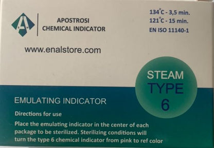 Apostrosi Chemical Indicator Class 6 Steam- شرائط التعقيم الكيميائية فئة 6