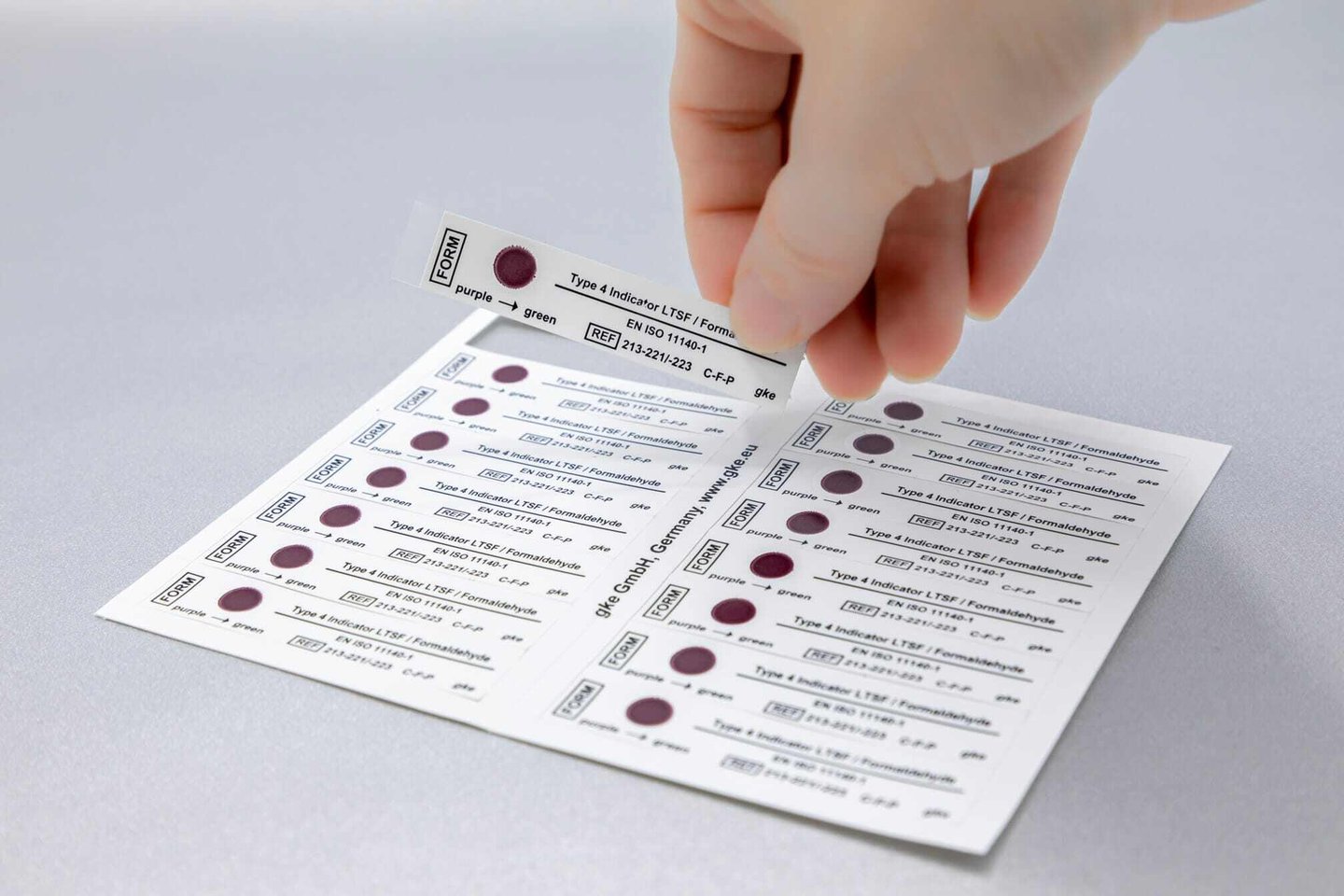 Formaldehyde Indicator Strips